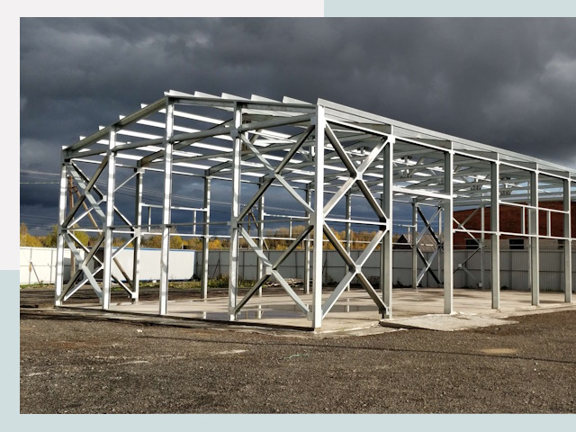 Двускатные ангары в Грозный от 616 руб. за квадрат