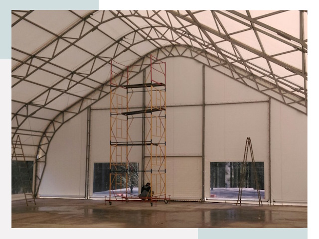 Шатровые ангары в Грозном