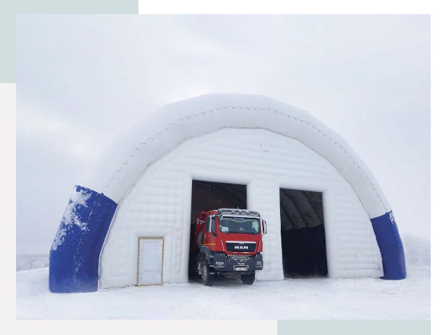 Мобильные ангары в Грозном