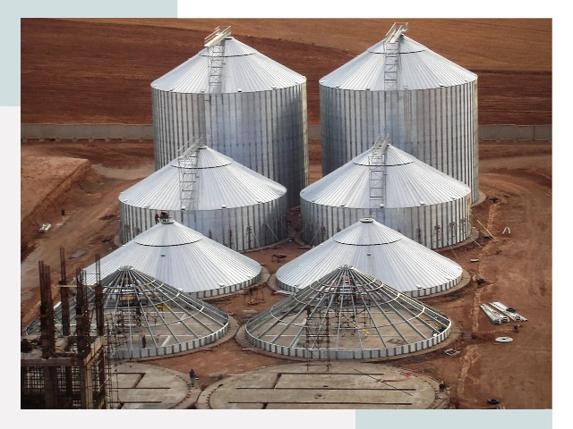 Строительство зерновых силосов в Грозном