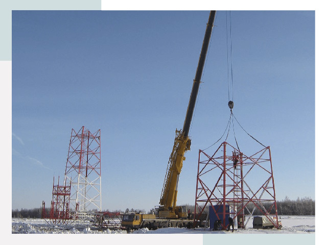 Монтаж вышек связи в Грозном