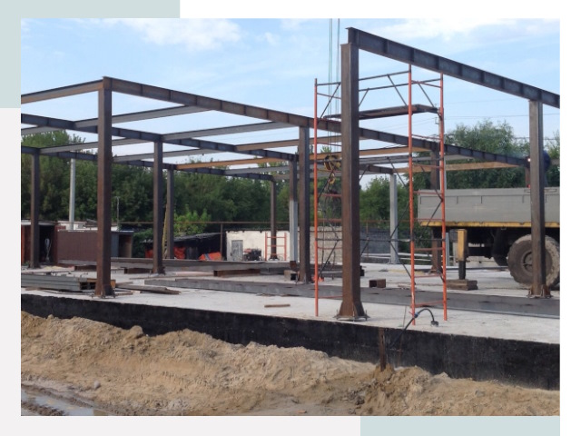 Фундамент для ангаров в Грозном