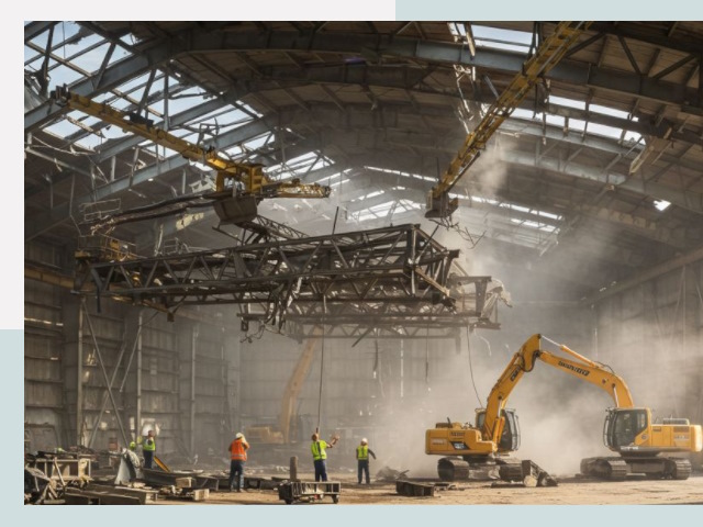 Демонтаж ангаров в Грозном от 616 руб. за м²