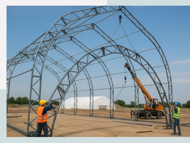 Монтаж ангаров в Грозном от 616 руб. - Надежно и быстро